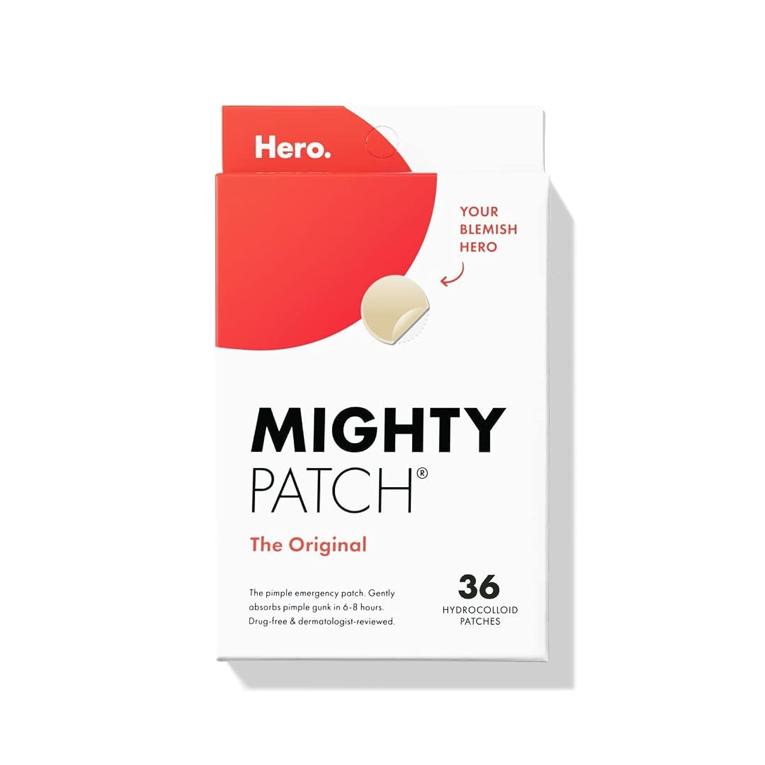 Mighty Patch Original Patch from Hero Cosmetics - #1 Hydrocolloid Acne Pimple Patches