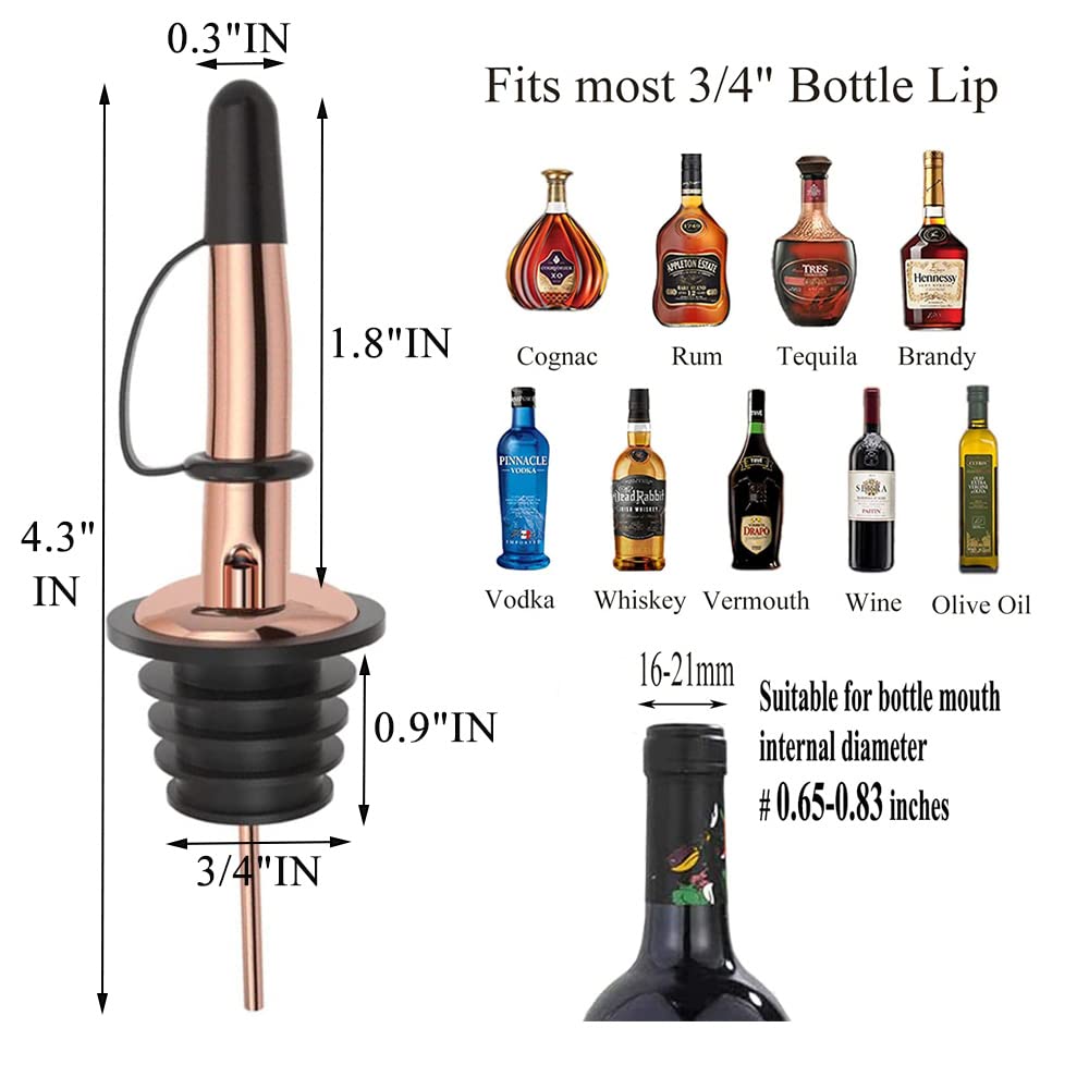 Pafusen 12 Pack Liquor Pour Spout With Dust Caps