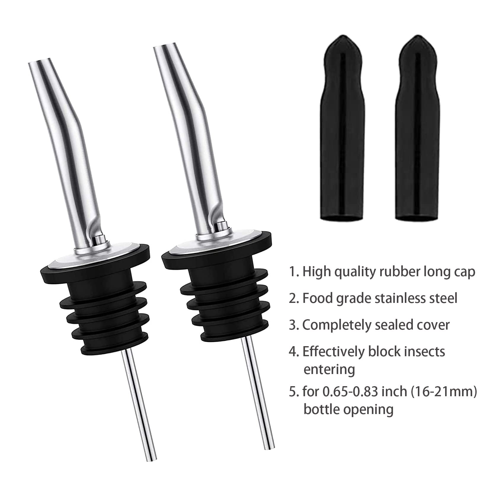 Pafusen 12 Pack Liquor Pour Spout With Dust Caps