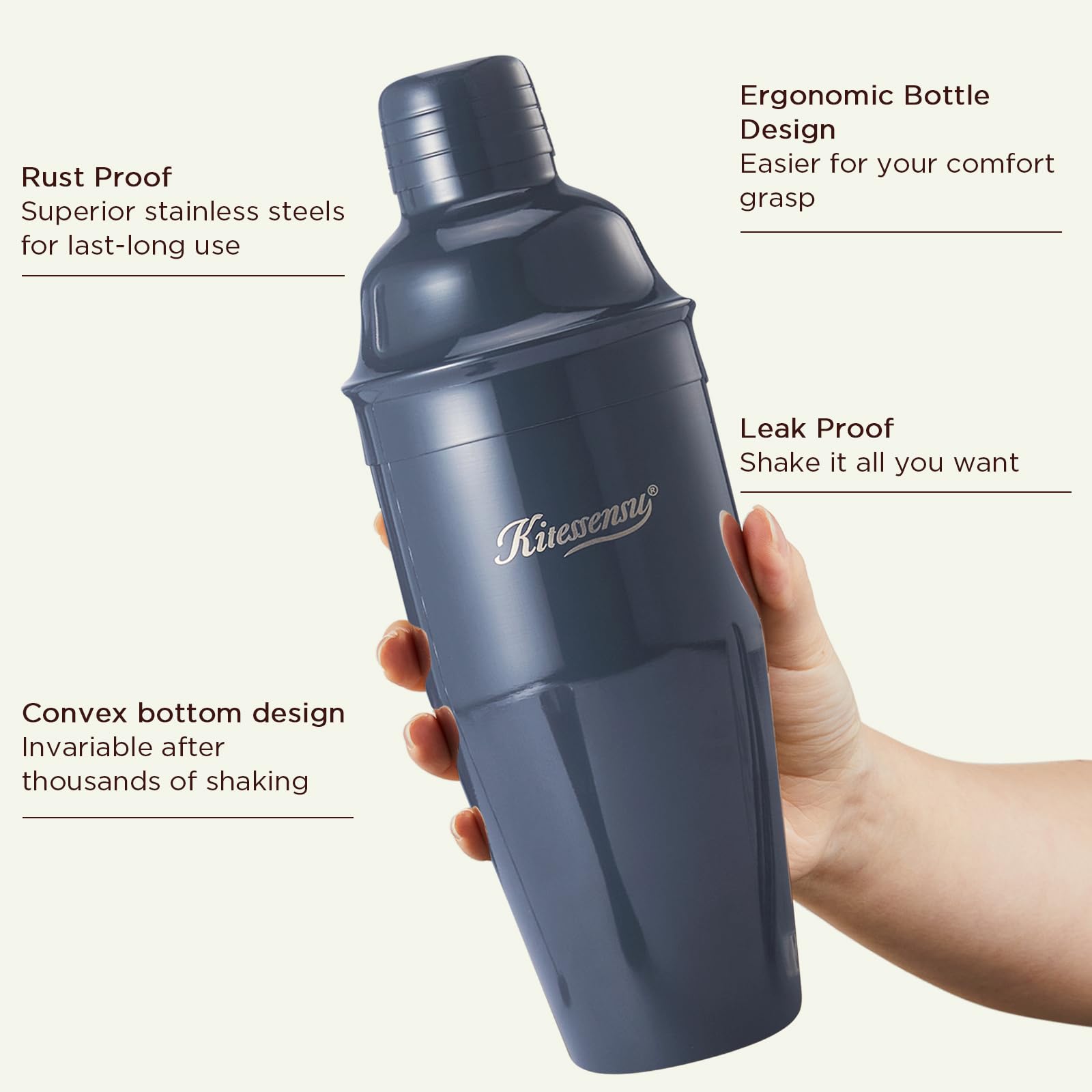 Professional Drink Mixer Set for Beginners, Silver