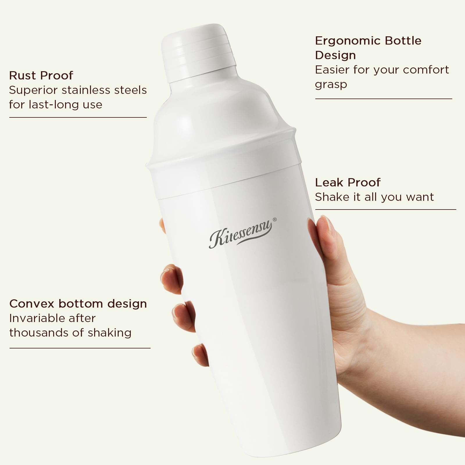 Professional Drink Mixer Set for Beginners, Silver