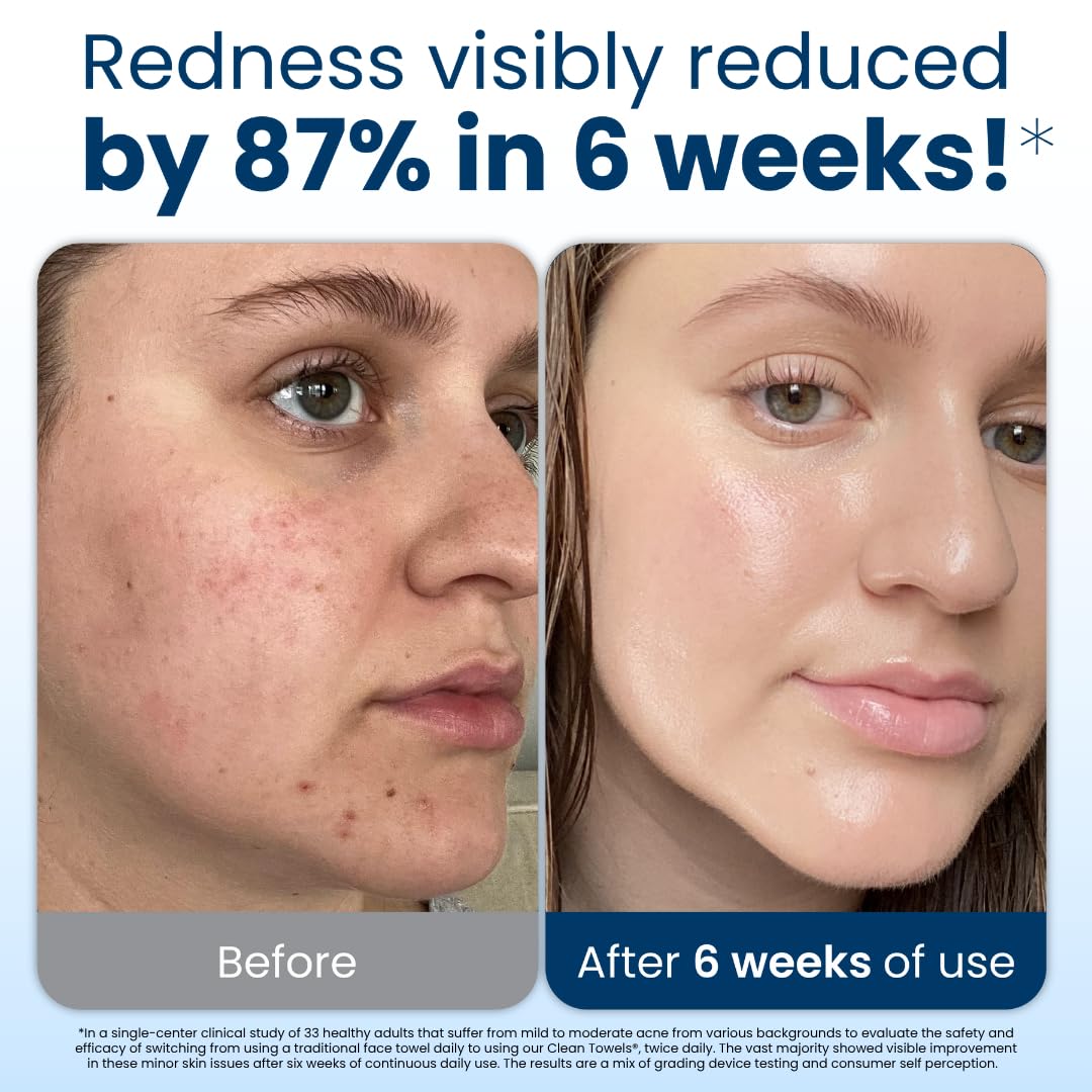 Clean Skin Club Clean Towels XL®, 100% USDA Biobased Face Towel