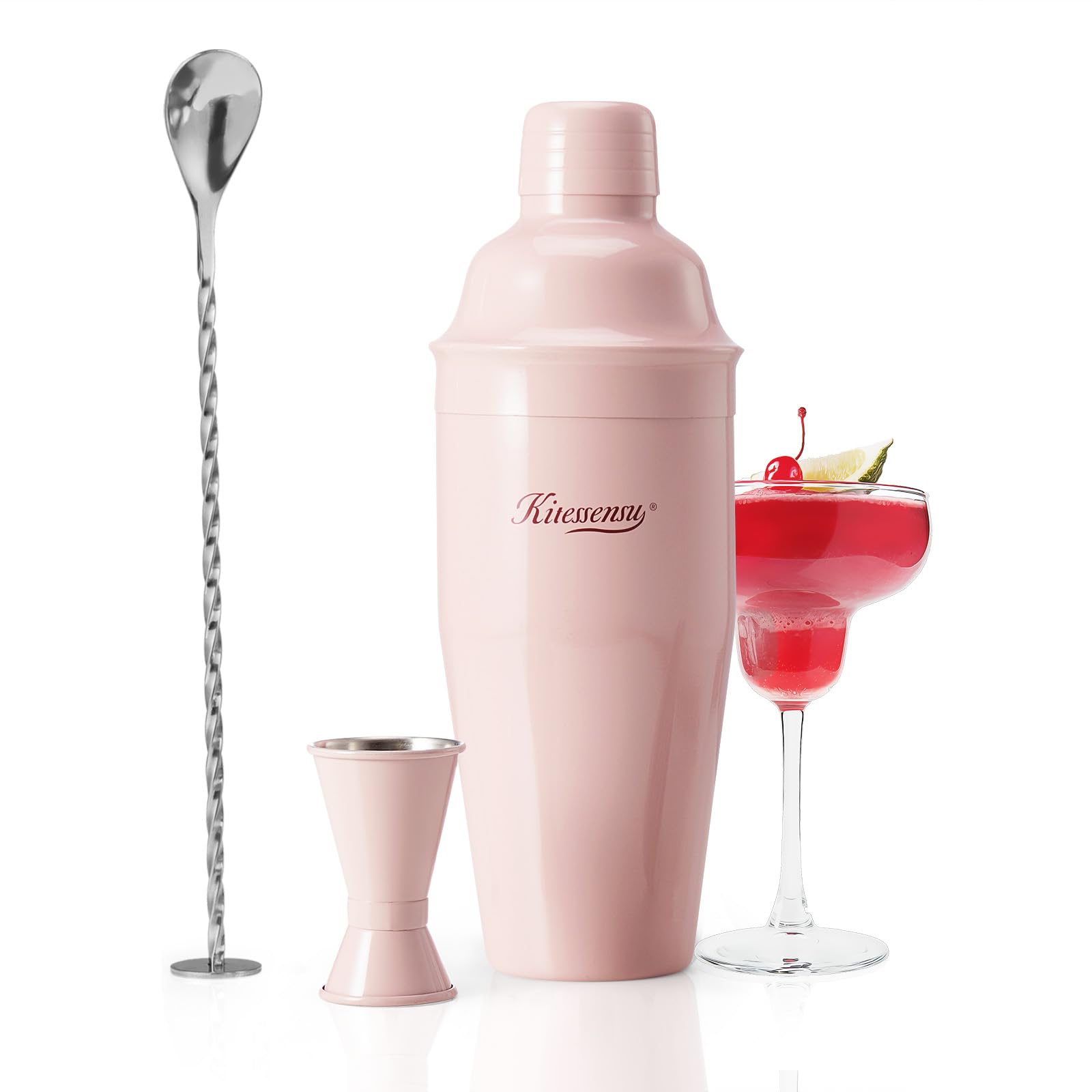 Professional Drink Mixer Set for Beginners, Silver