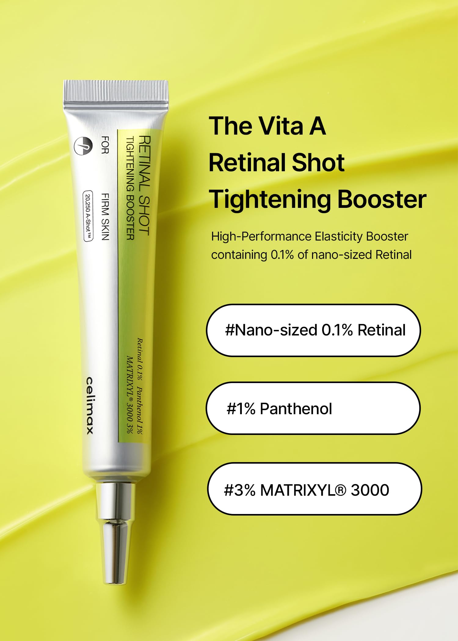 celimax The Vita A Retinal Shot Tightening Booster | 0.1% Retinal, 3% Matryxyl, High-Strength Retinoid
