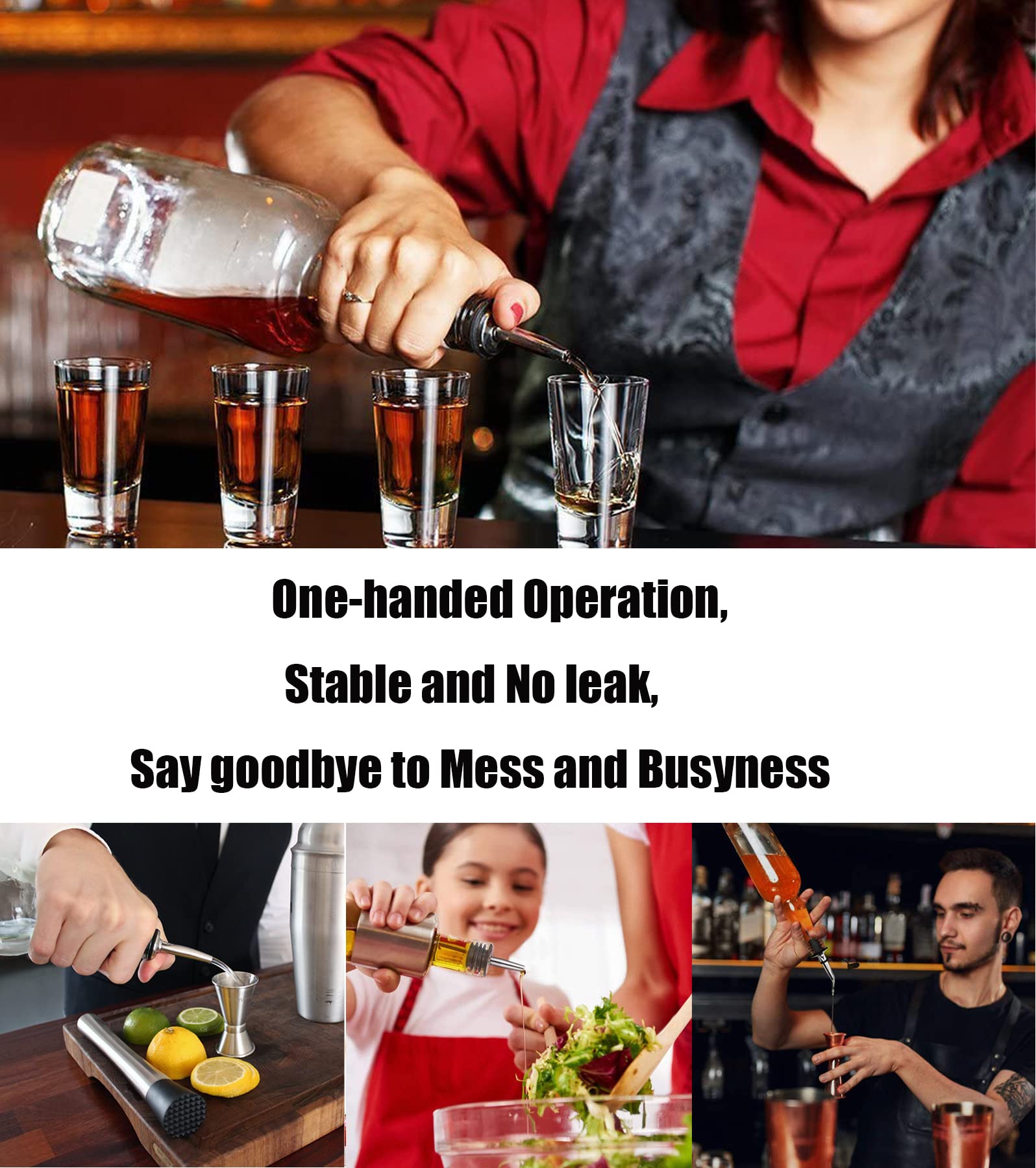 Pafusen 12 Pack Liquor Pour Spout With Dust Caps