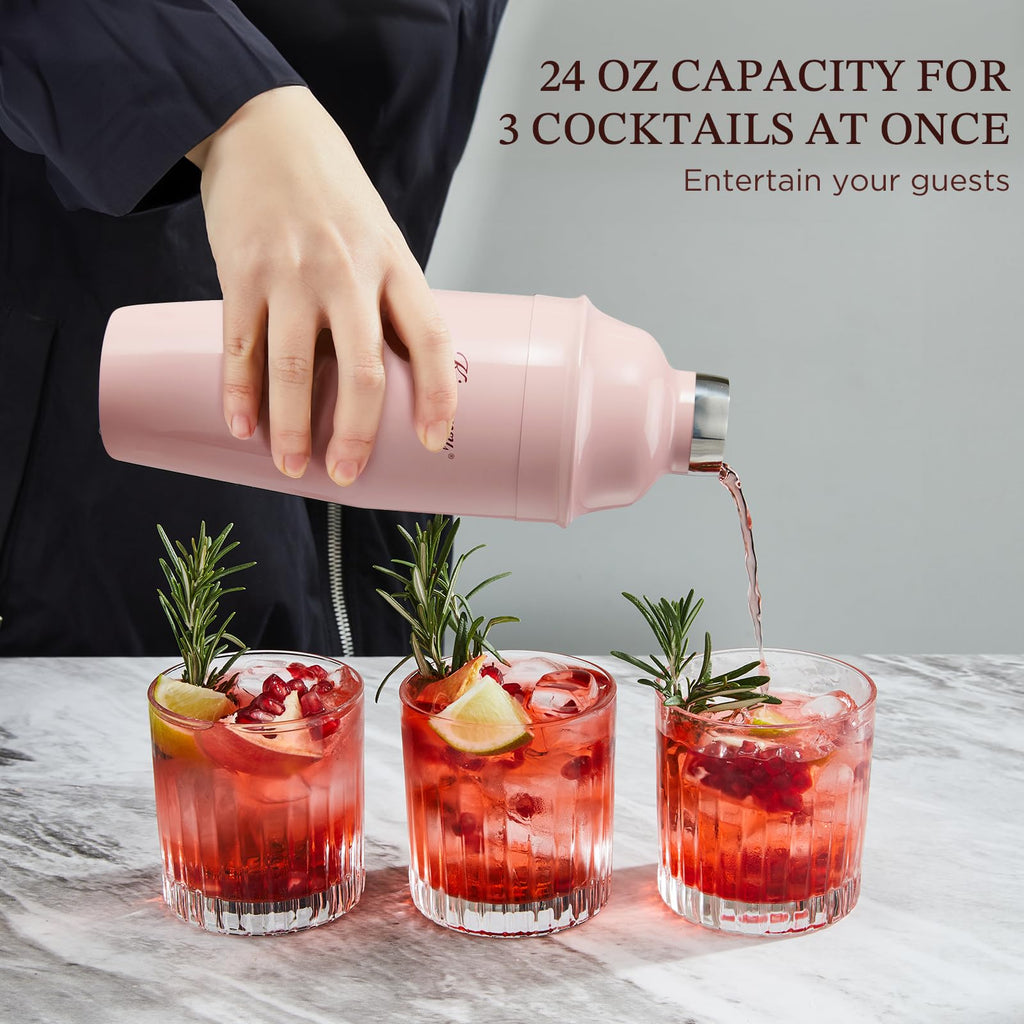 Professional Drink Mixer Set for Beginners, Silver