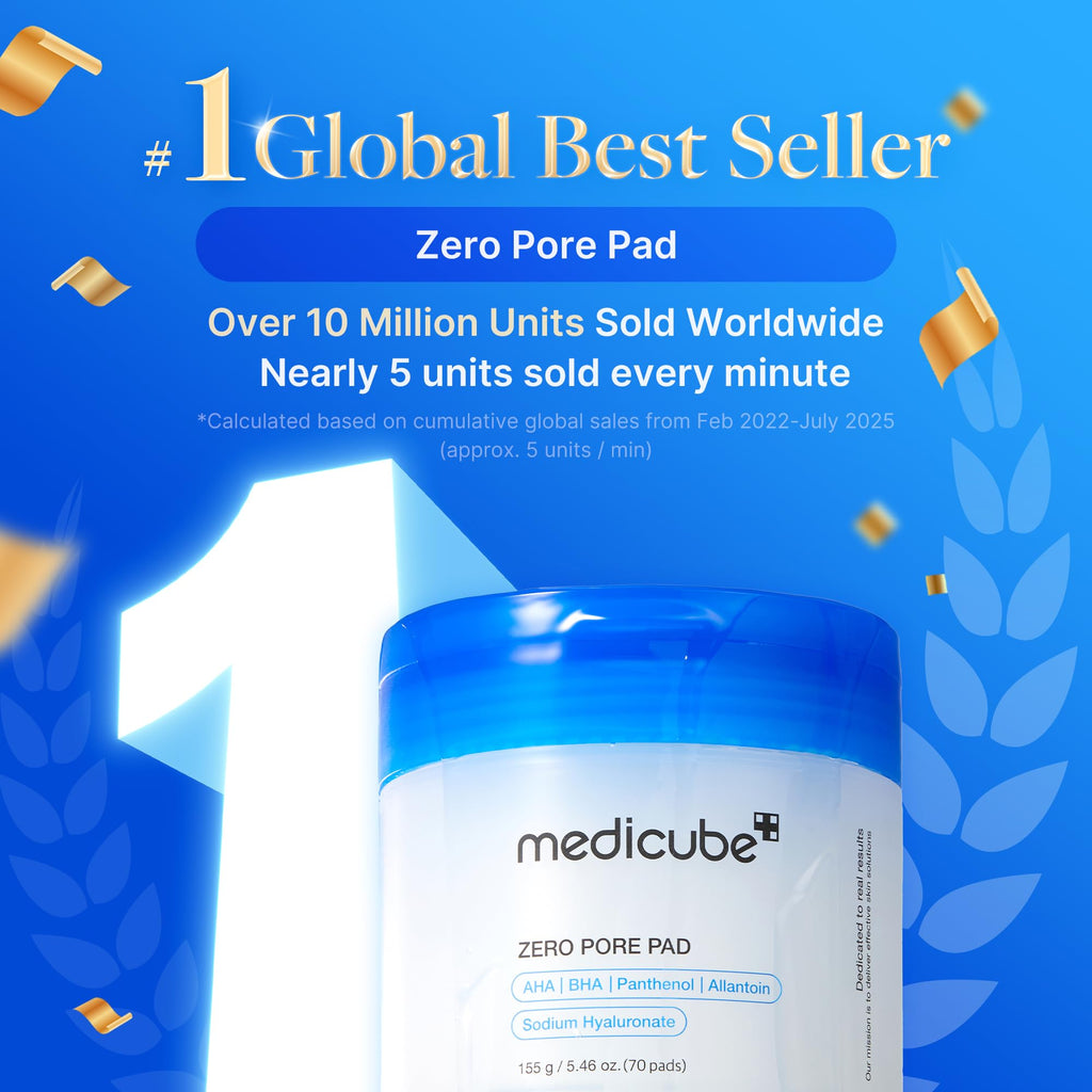 medicube Toner Pads Zero Pore Pad 2.0 | Dual-Textured Facial Pad for Exfoliation and Pore Care