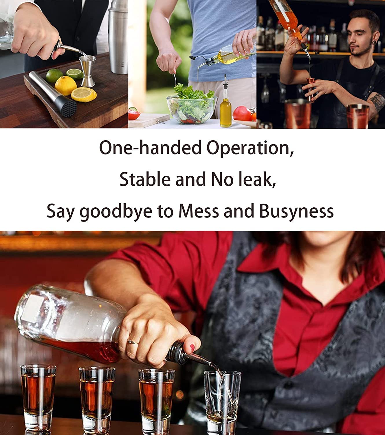 Pafusen 12 Pack Liquor Pour Spout With Dust Caps