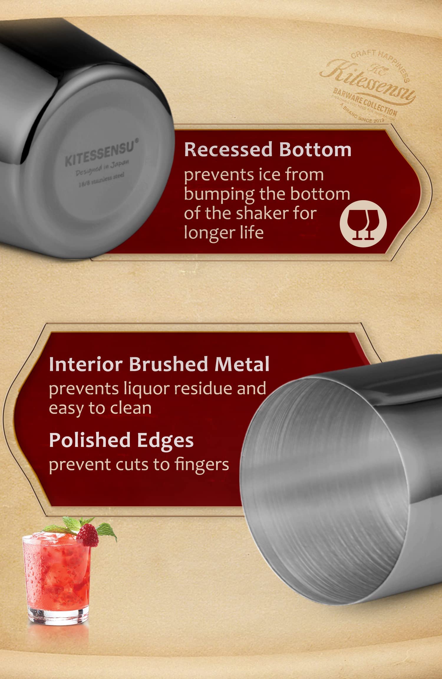 Professional Drink Mixer Set for Beginners, Silver