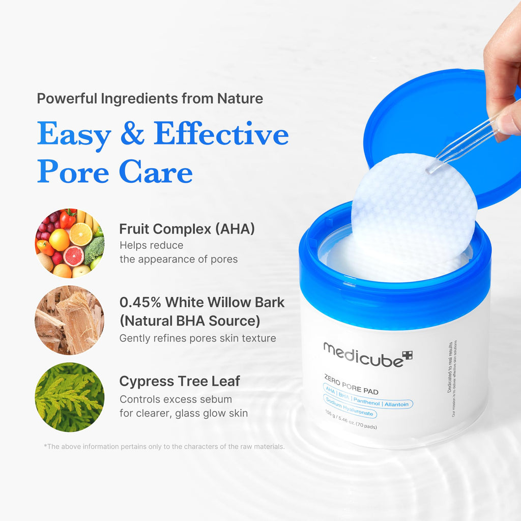 medicube Toner Pads Zero Pore Pad 2.0 | Dual-Textured Facial Pad for Exfoliation and Pore Care