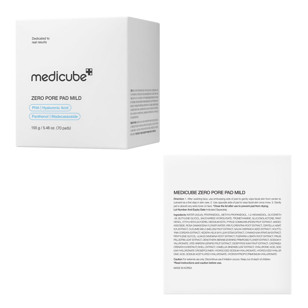 medicube Toner Pads Zero Pore Pad 2.0 | Dual-Textured Facial Pad for Exfoliation and Pore Care