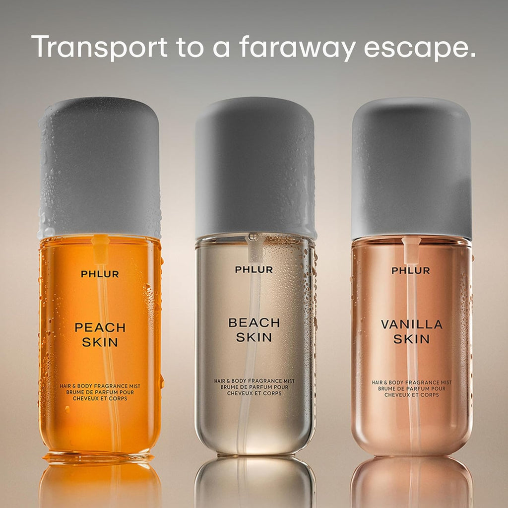 PHLUR Paradise Skin Hair and Body Mist Set ($78 Value) - Travel Size Fragrance Trio Gift Set (3 x 3 fl oz)