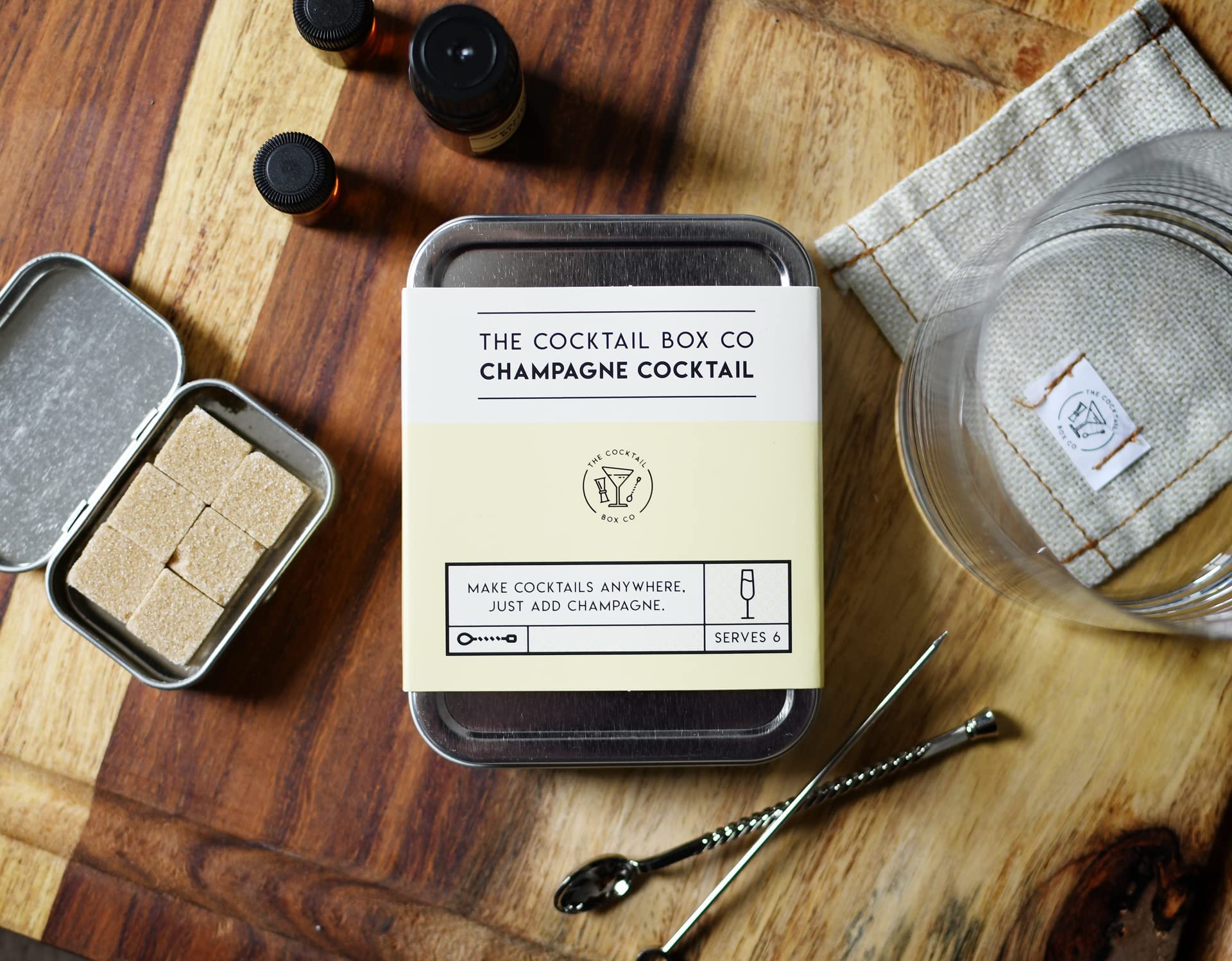 The Cocktail Box Co. Champagne Cocktail Kit - TSA Approved Champagne Travel Kit